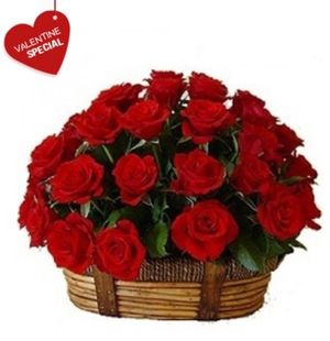 Cute n Petite Rose Flower Basket