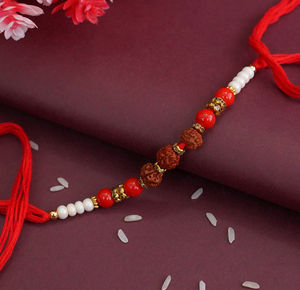 Beaded Rudraksha Rakhi