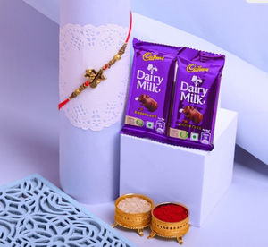 Ganesha Rakhi With Dairy Milk Chocolate