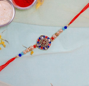 Auspicious Kundan Swastika Thread