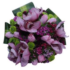 Pink In Wild Exotic Flower Bouquet 