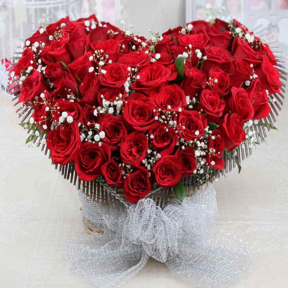 Download Flaberry - Send Heart Shape Flower Arrangement of 24 Red ...