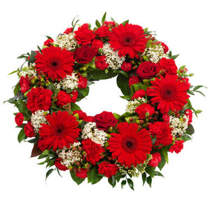 Red Sympathy Wreath