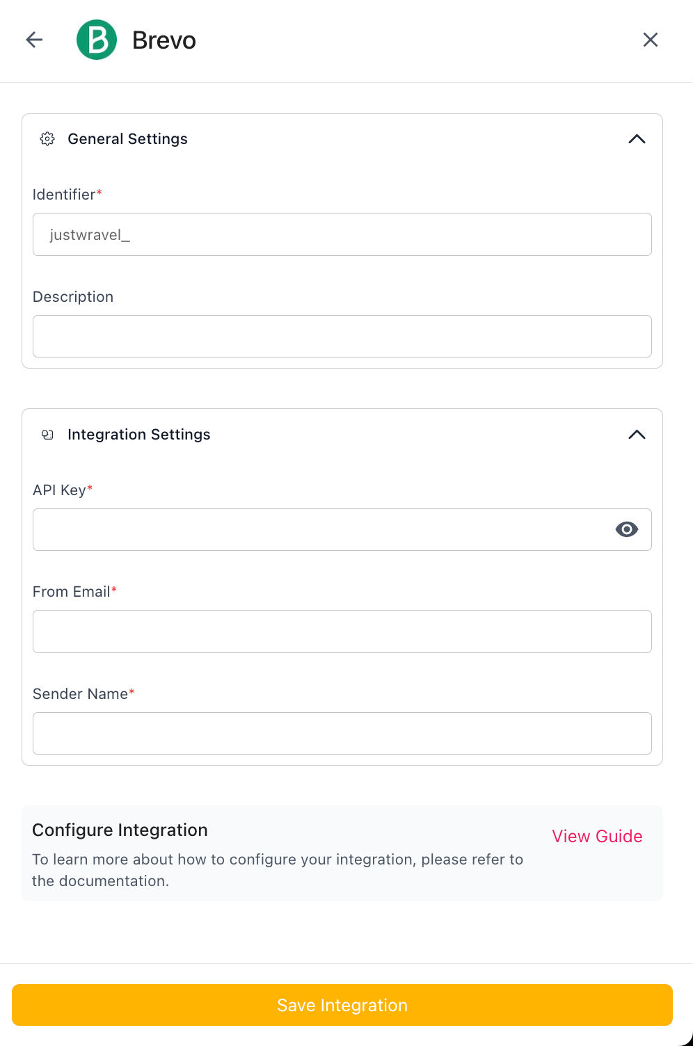 Brevo Comify Integration