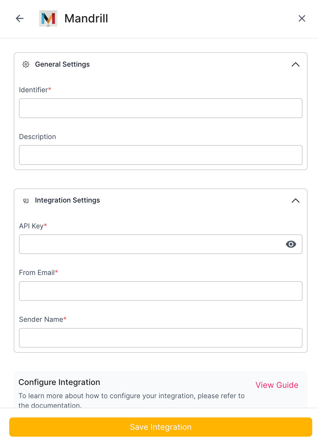 Mandrill Comify Integration