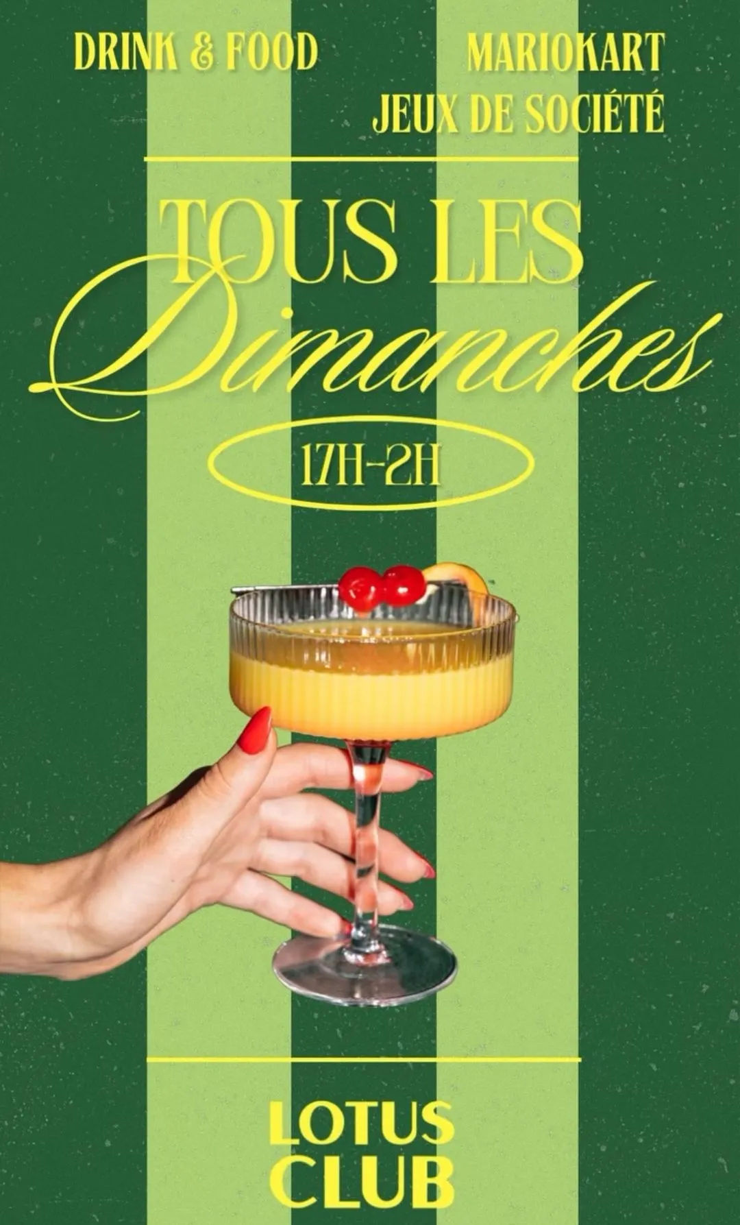 Boissons, Nourriture et Jeux