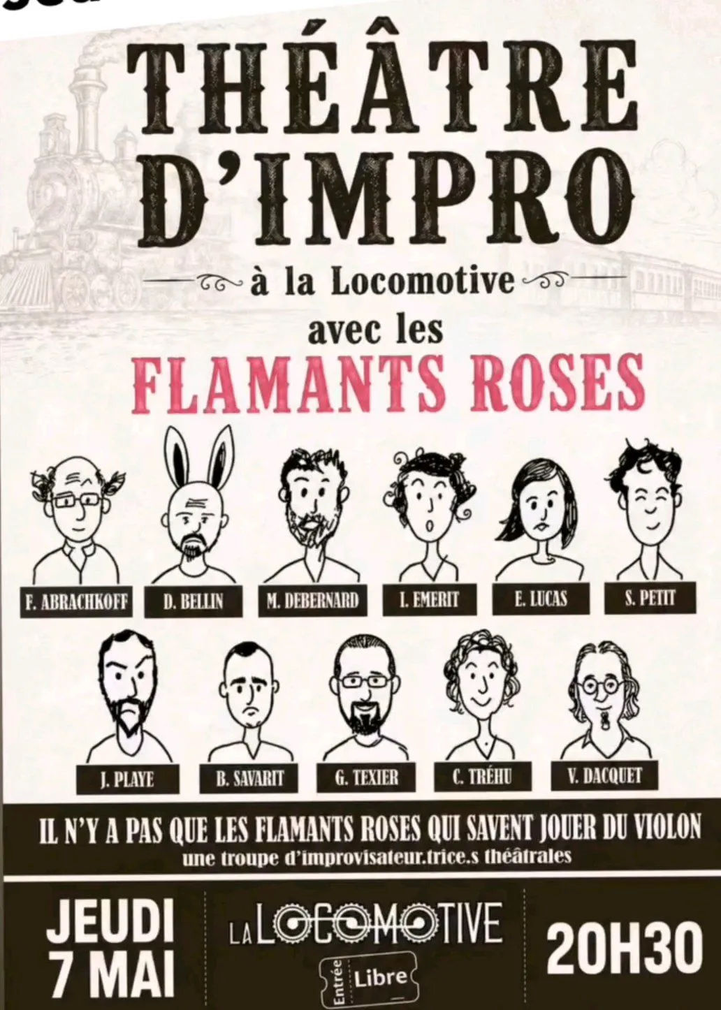 Théâtre d’impro avec les Flamants Roses