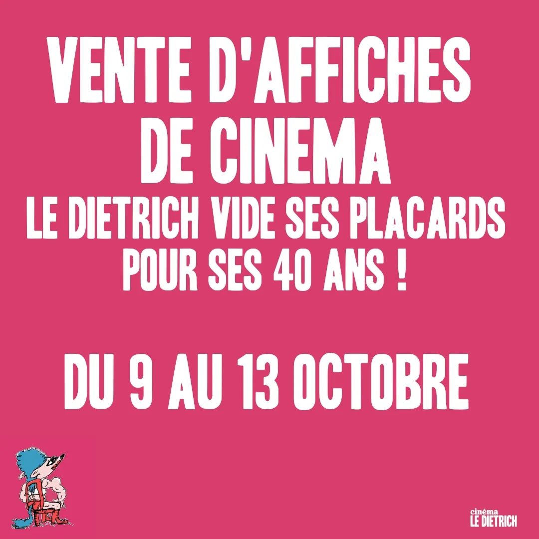 Vente d'affiches de cinéma