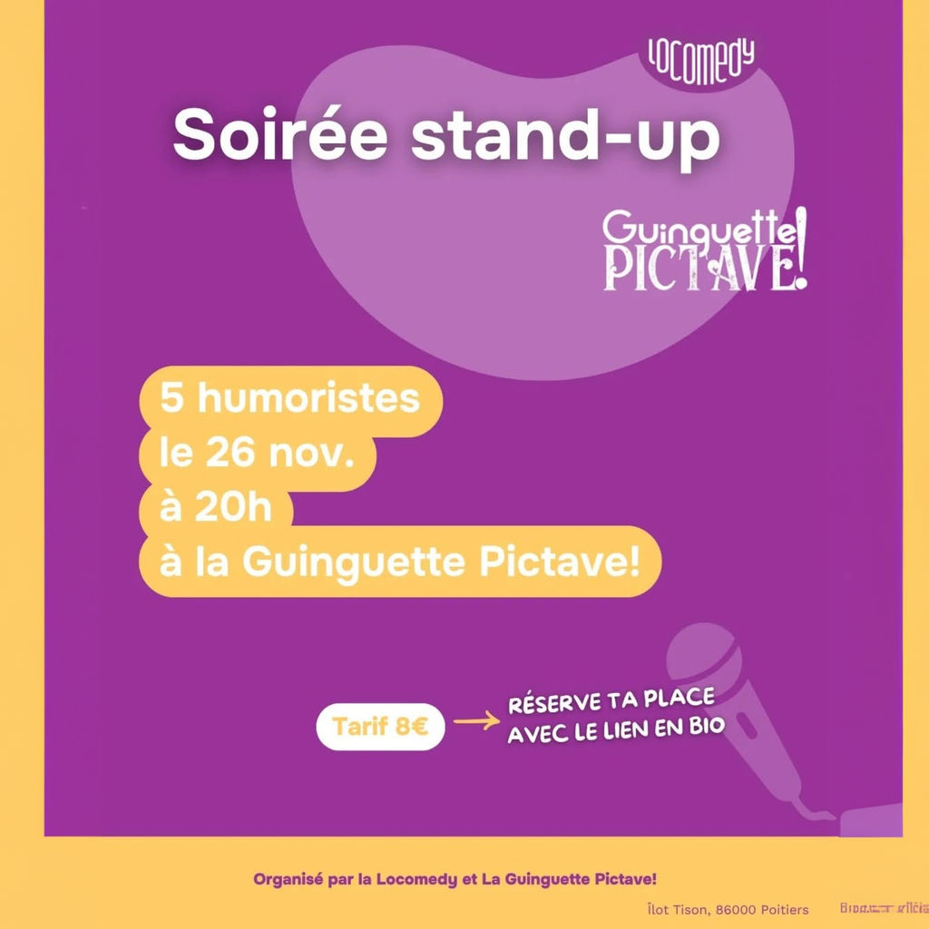 Photo de Soirée stand-up à la Guinguette Pictave