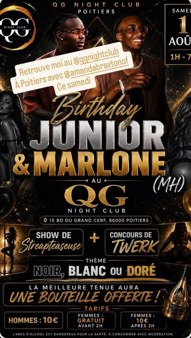 Birthday Junior & Marlone (MH) au QG Night Club
