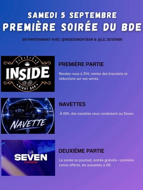 Photo de Première soirée du BDE