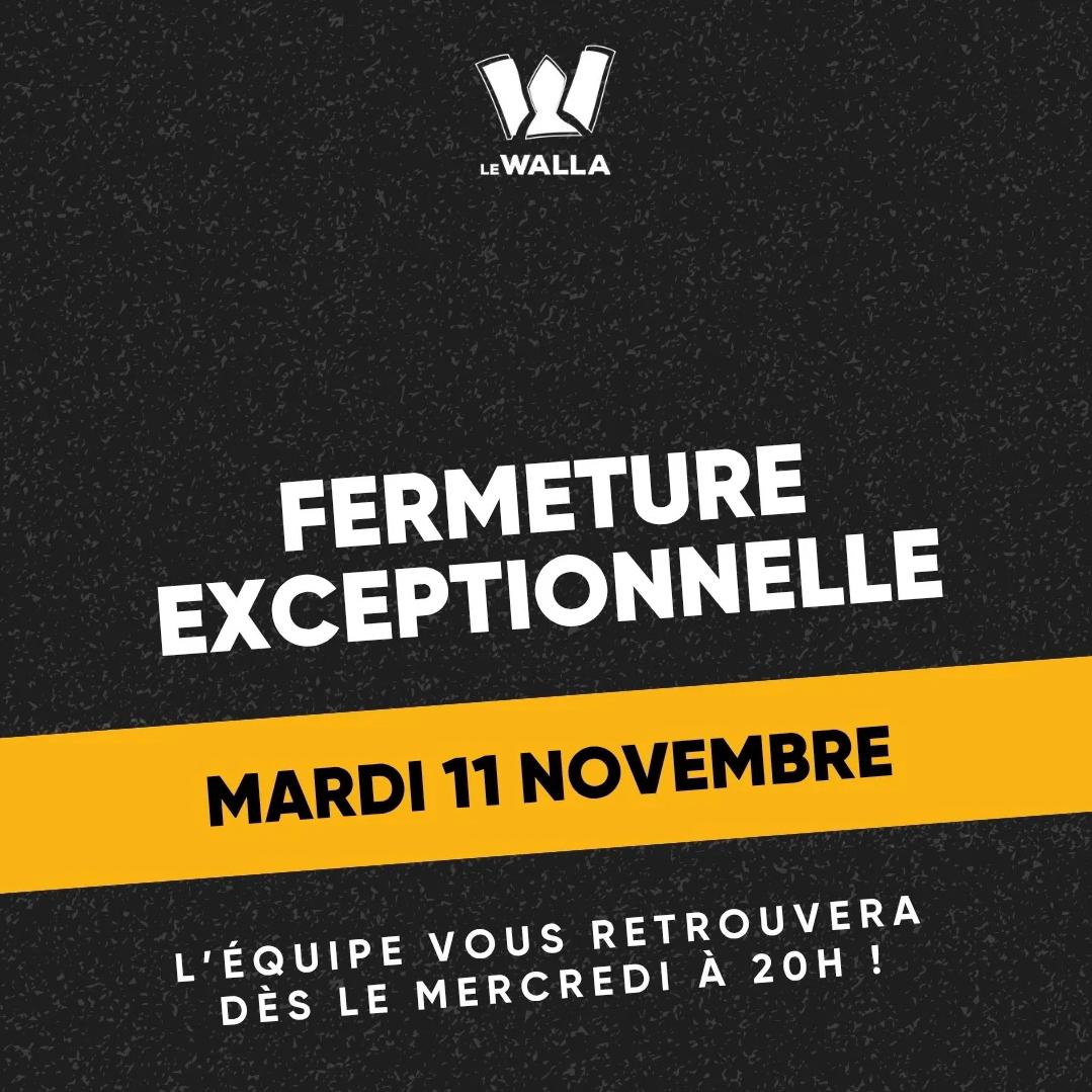 Fermeture exceptionnelle