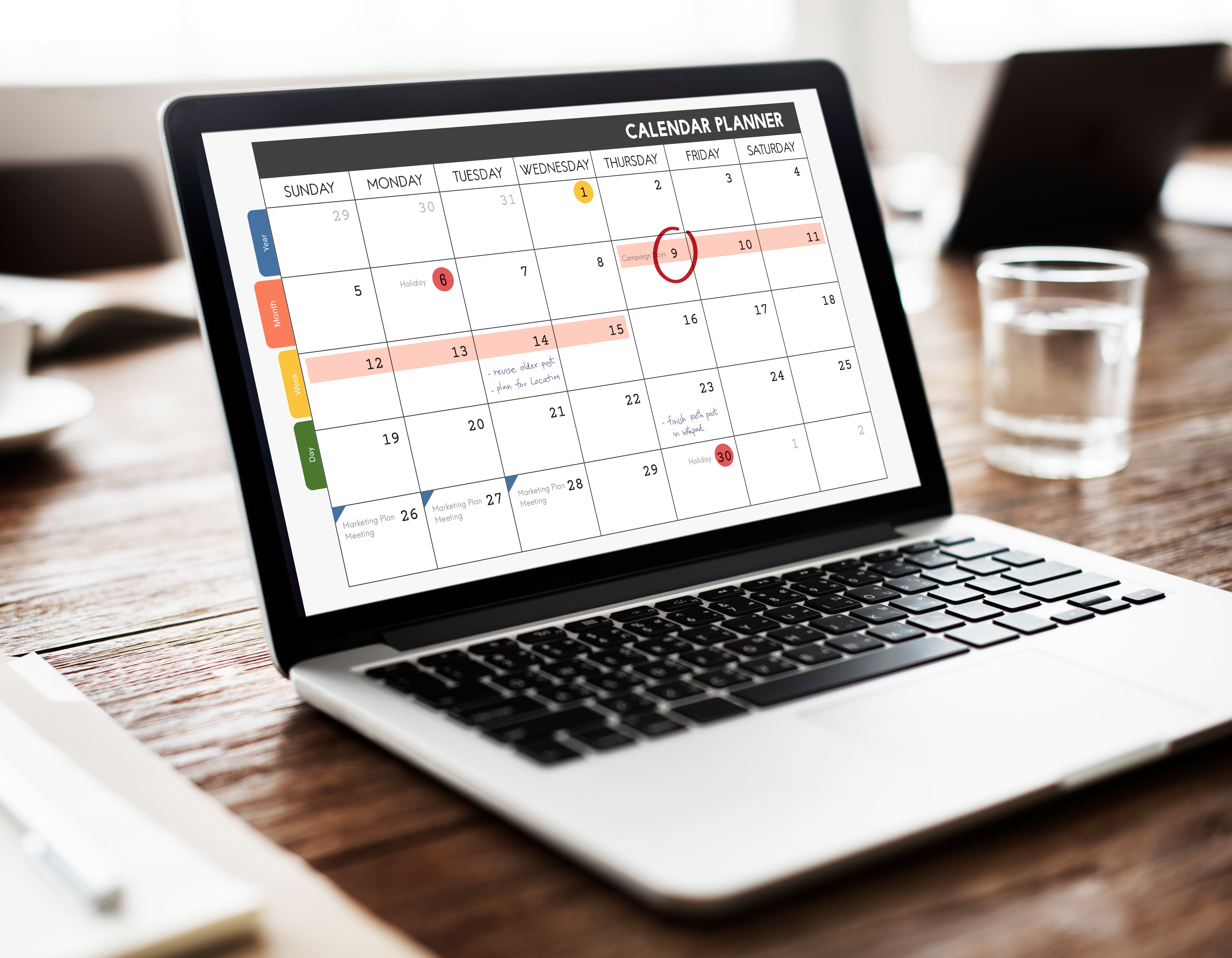 Calendrier en ligne / Agenda digital pour planifier ses rendez-vous clients