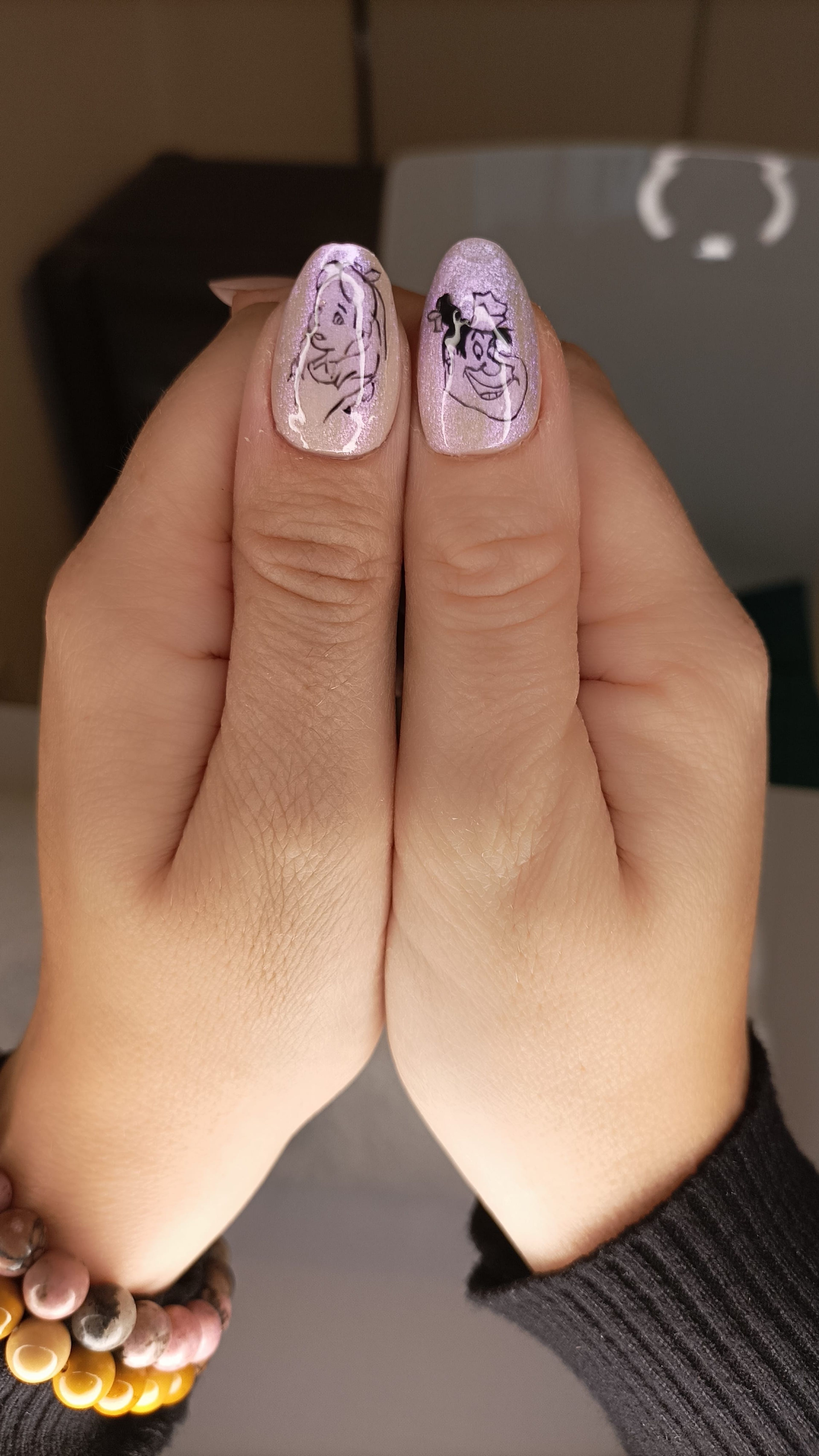 Stickers fait mains monochrome