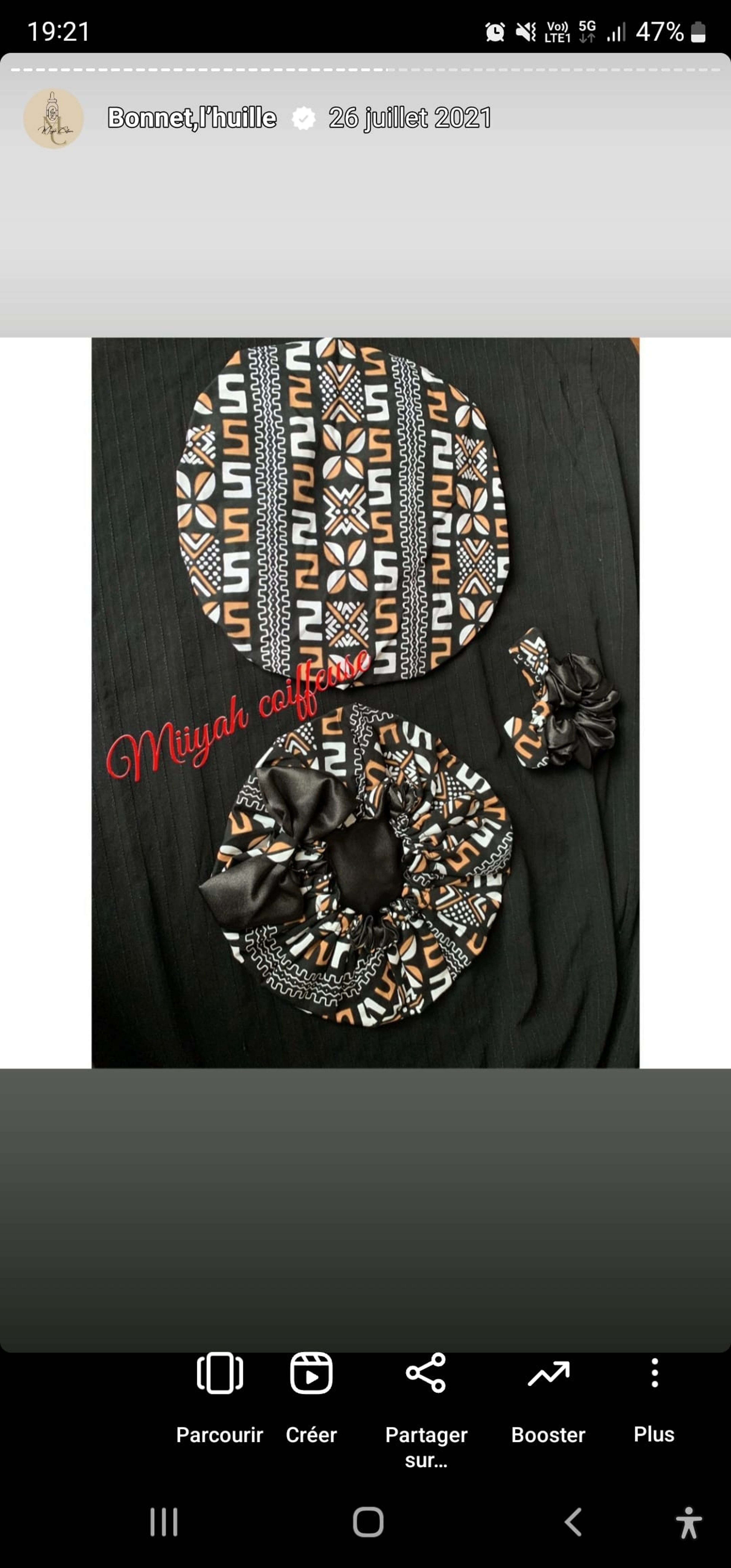 Bonnet en satin Adultes