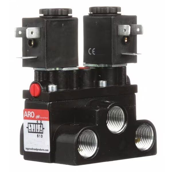 A213SD-120-A | Air Control Valve, 3/8'', Double Solenoid, 4-way, body ported/2-Position, Urethane, No Coil, 120V AC image 1