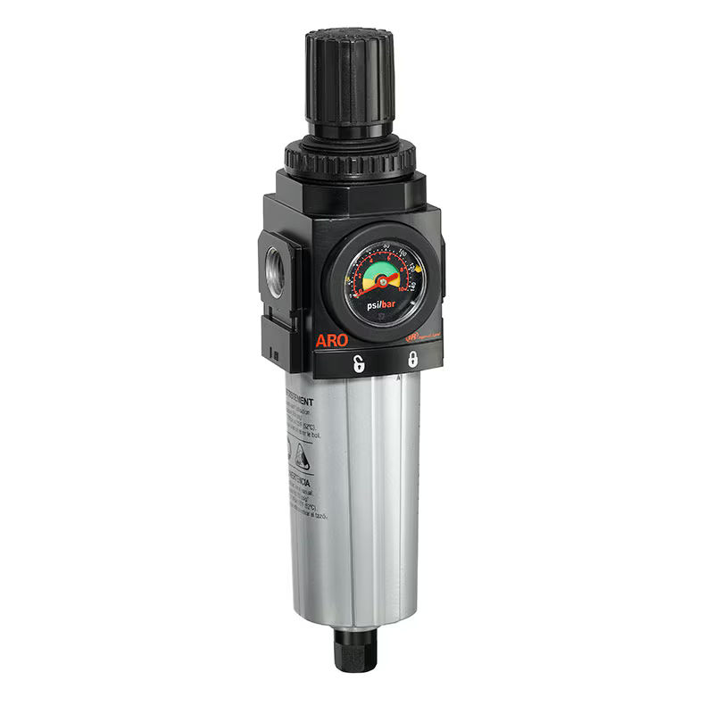 P39334-210 | Piggyback, 3/8'' NPT, 5 micron, Metal bowl w/sight glass, Manual drain image 1