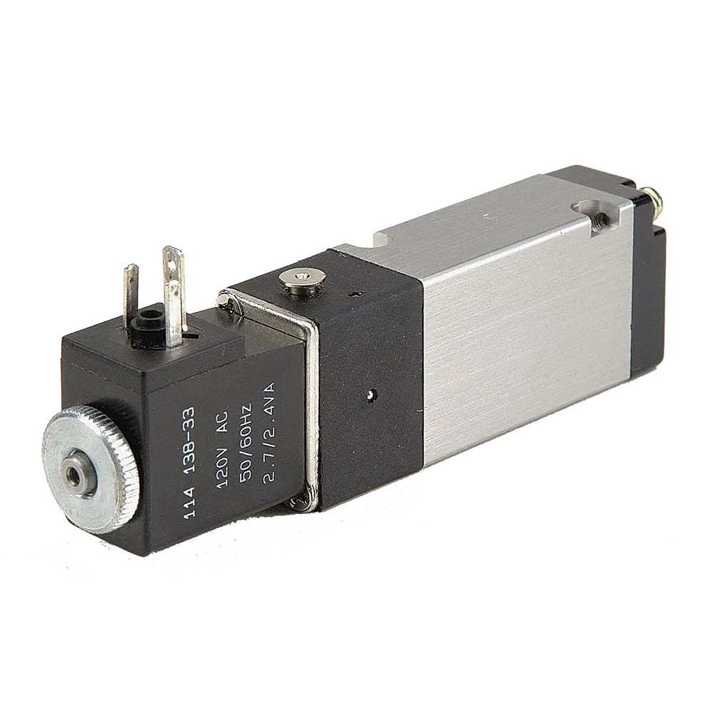 M819SS-024-D | Air Control Valve, 1/8'', solenoid/spring, Two Position, Manifold Mount Valve, 24V DC image 1