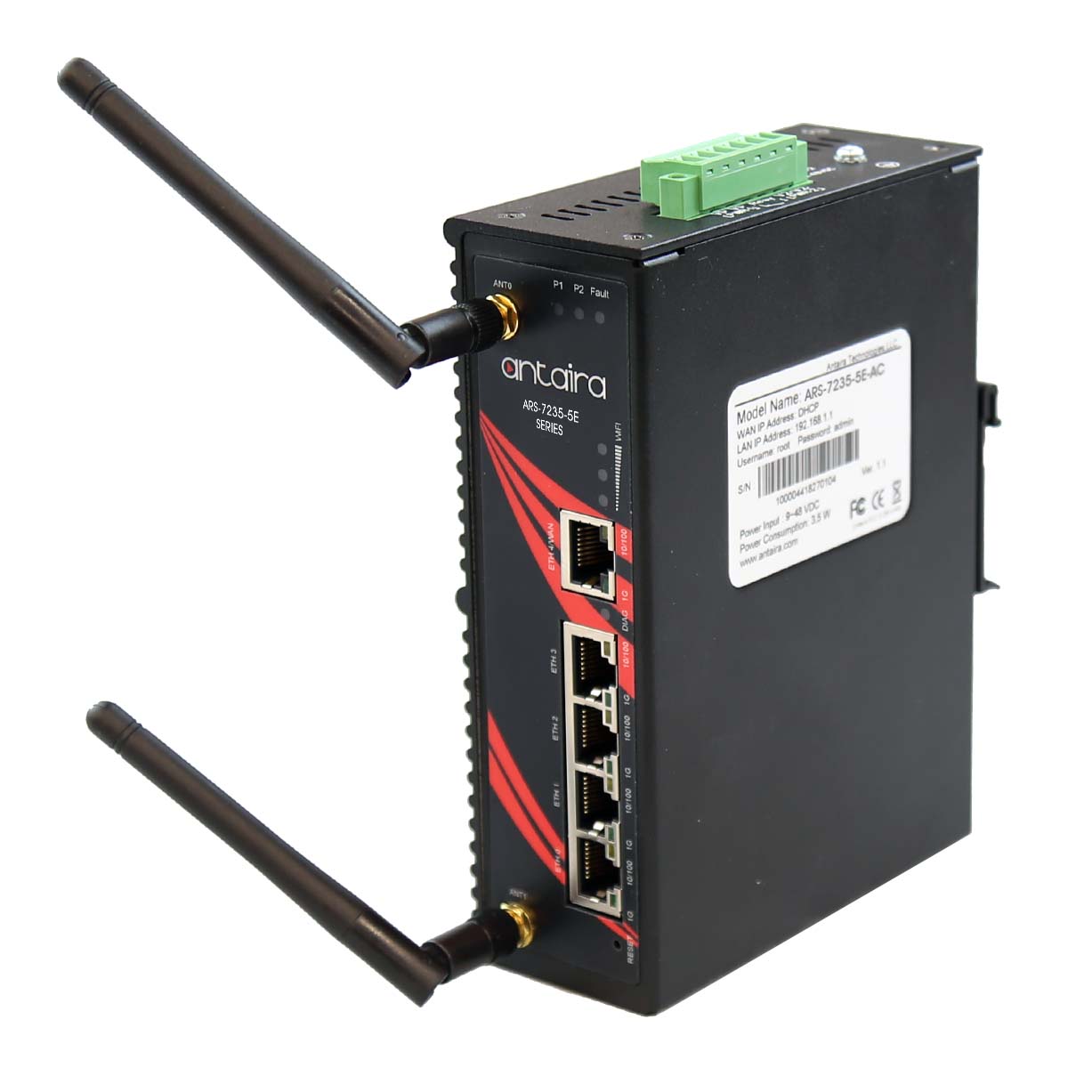 ARS-7235-5E-AC-T | Industrial 5-Port Gigabit Ethernet with Dual Radio Point/Client/Bridge/Repeater/Router image 1