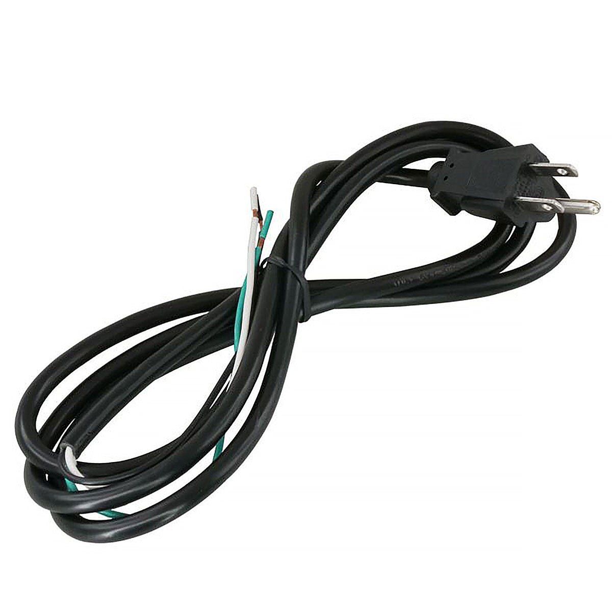 PWRCORD2-US | AC Power Cord NEMA 5-15P to ROJ 3-Wire Open End (US Plug) 18 AWG 6 feet. image 1