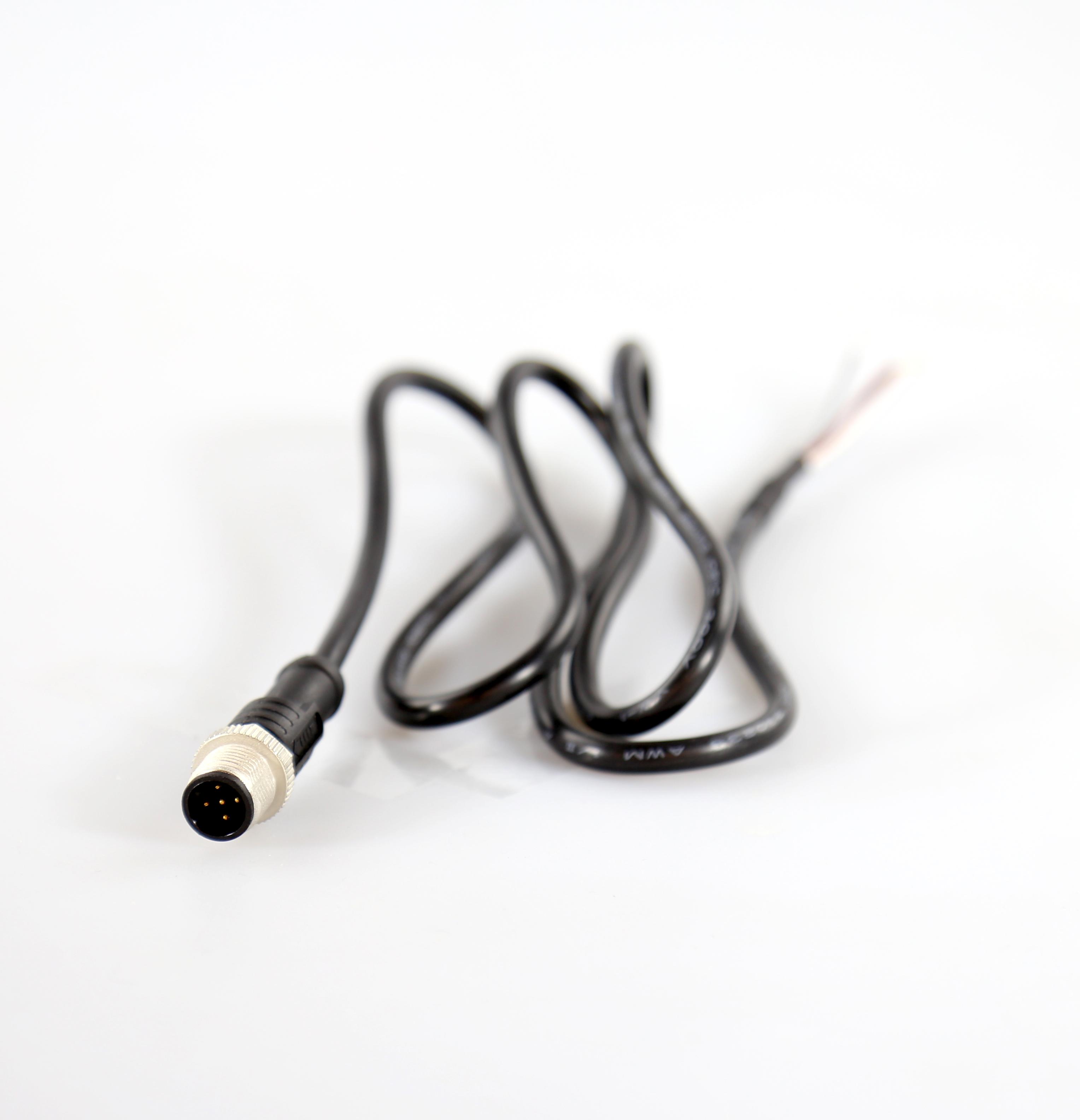 CB-M12A5PM-1M | M12 A Code 5P Male to open end, 1 Meter, Wire. 22 gauge image 1