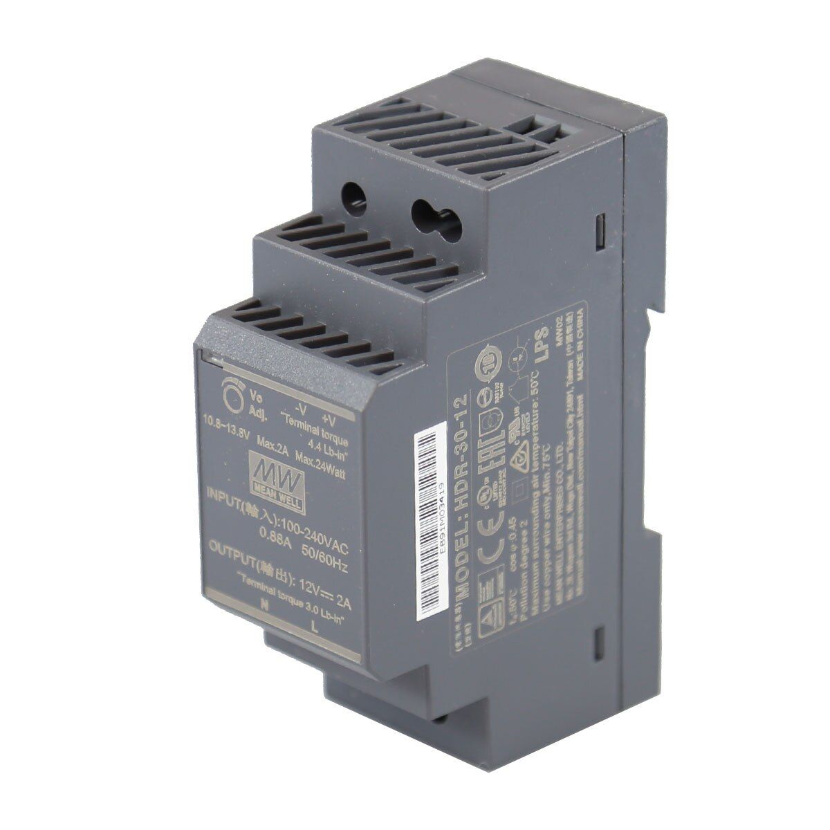 HDR-30-12 | 30 Watt 12 VDC Industrial Power Supply image 1