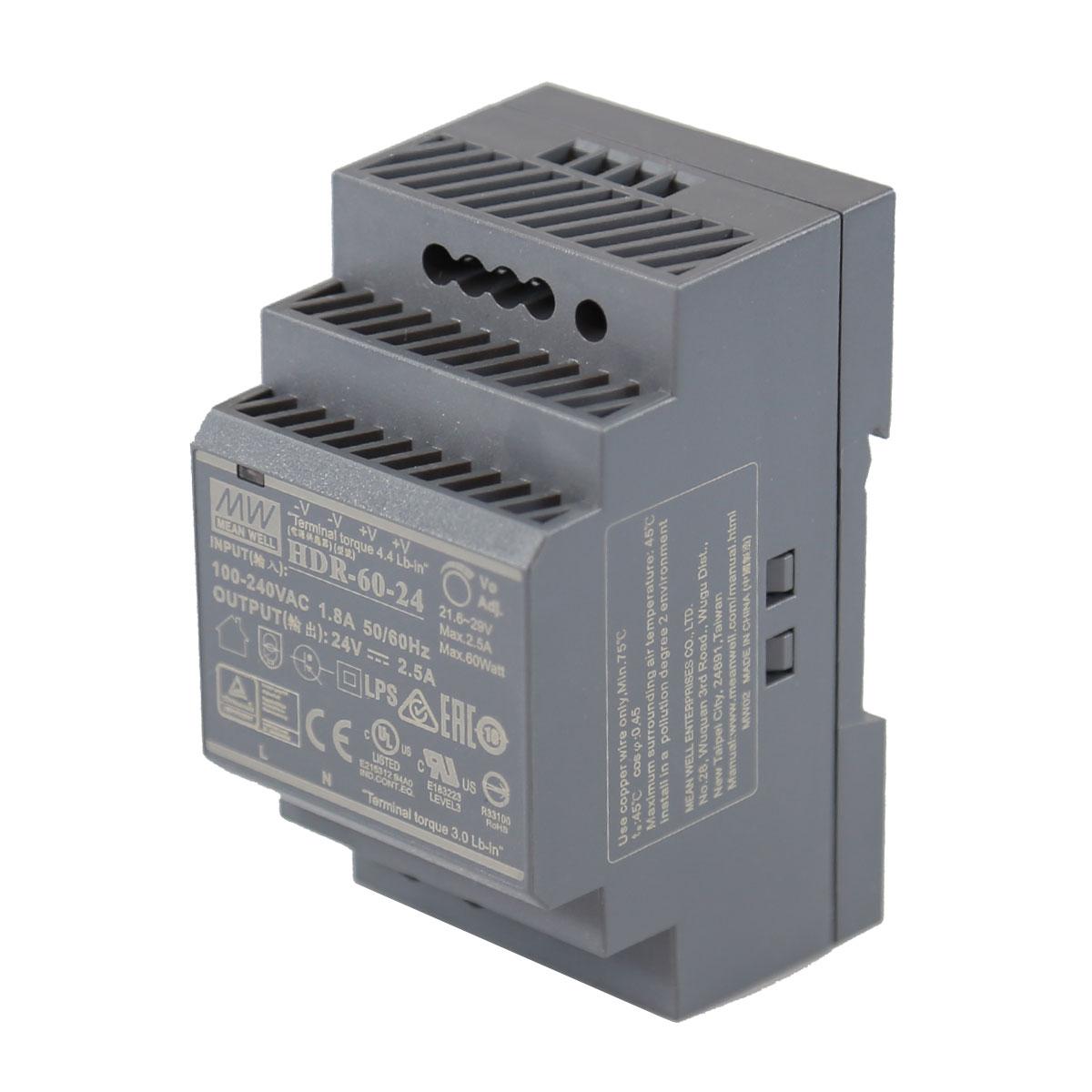 HDR-60-24 | 60 Watt 24 VDC Industrial Power Supply image 1