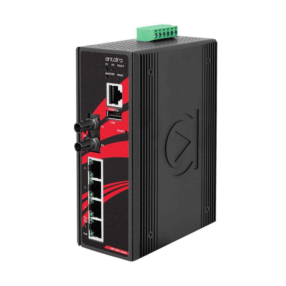 LMP-0501-S3-24-V2 | 5-Port Industrial PoE+ Managed Ethernet Switch image 1