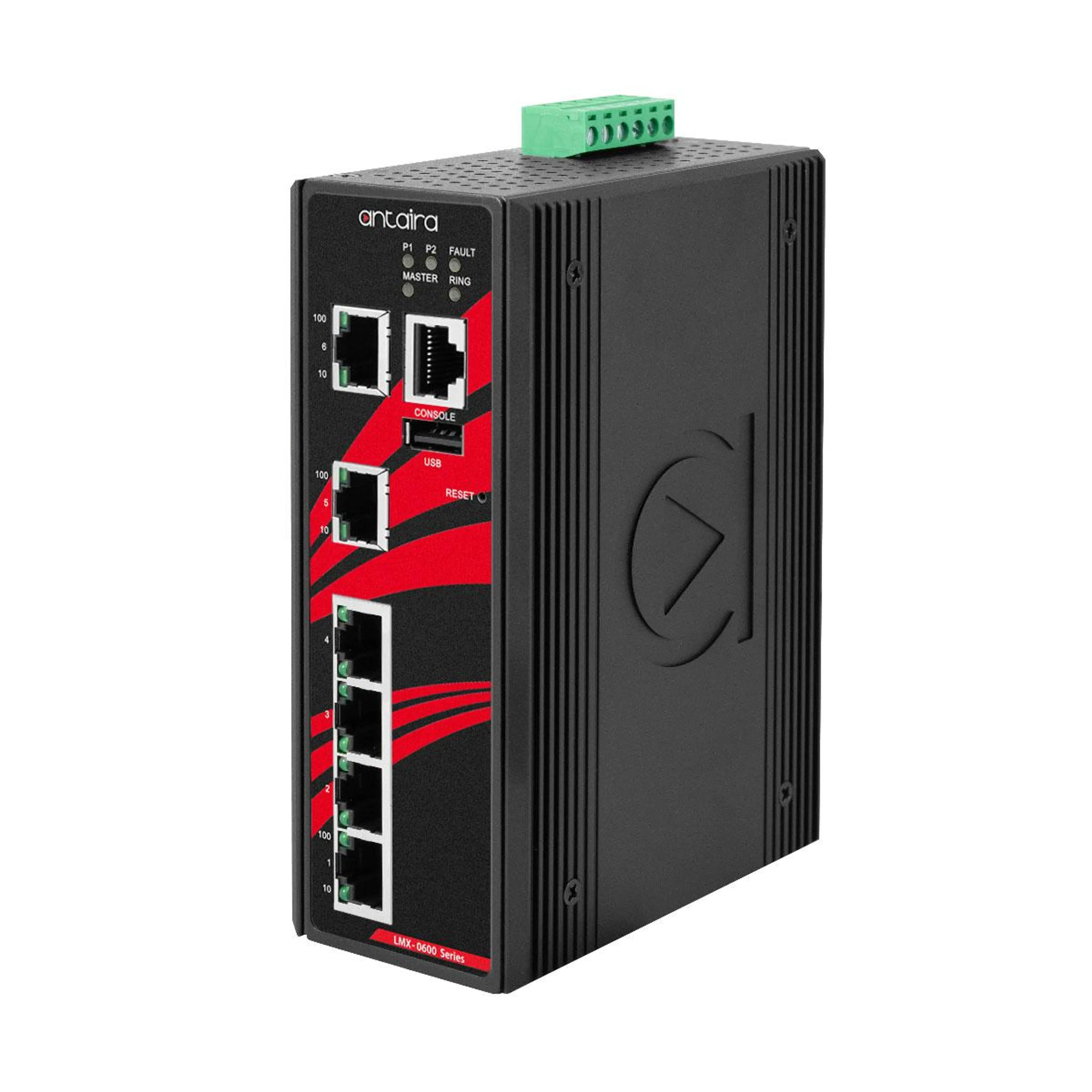 LMX-0600-V2 | 6-Port Industrial Light Layer 3 Managed Ethernet Switch