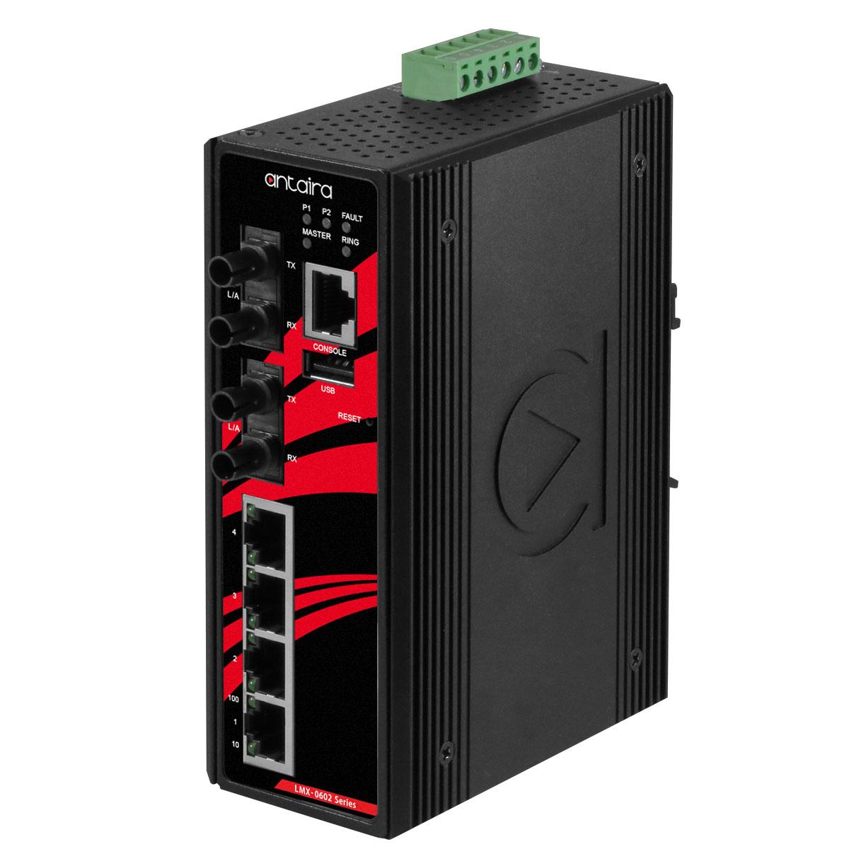 LMX-0602-M-T-V2 | 6-Port Industrial Light Layer 3 Managed Ethernet Switch image 1