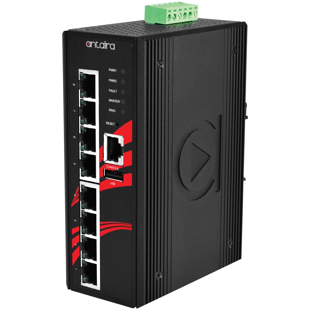 LMX-0800G | 8-Port Industrial Gigabit Light Layer 3 Managed Ethernet Switch image 1