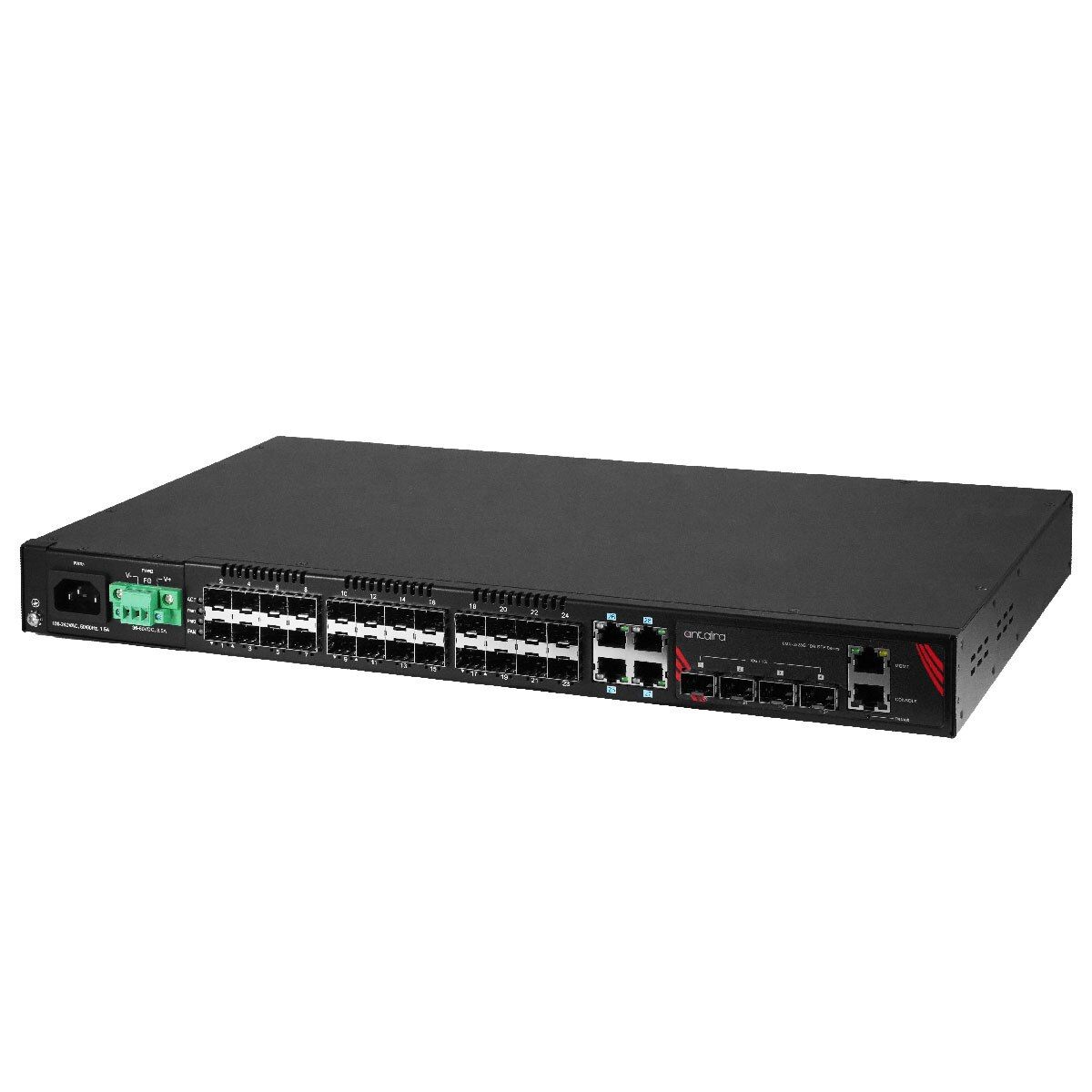 LMX-3228G-10G-SFP-DC | 32-Port Industrial Gigabit Managed Ethernet Switch image 1