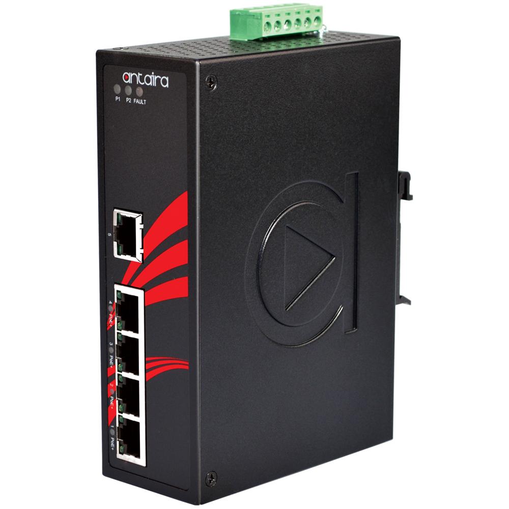 LNP-0500-24-T | 5-Port Industrial PoE+ Unmanaged Ethernet Switch image 1