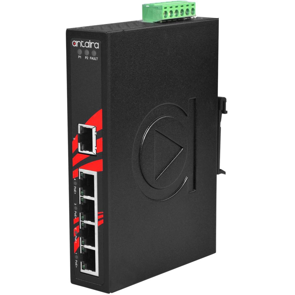 LNP-0500G | 5-Port Industrial Gigabit PoE+ Unmanaged Ethernet Switch image 1