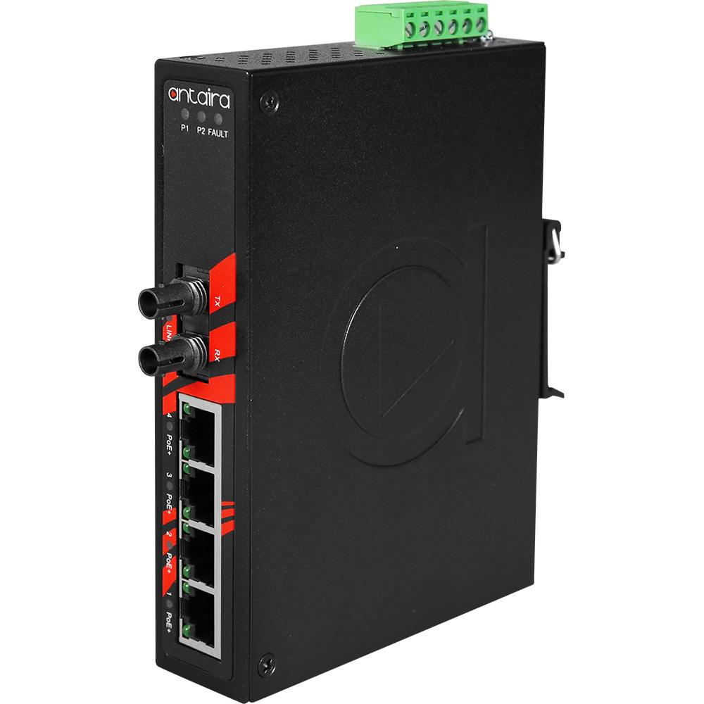 LNP-0501-ST-S3-T | 5-Port Industrial PoE+ Unmanaged Ethernet Switch image 1