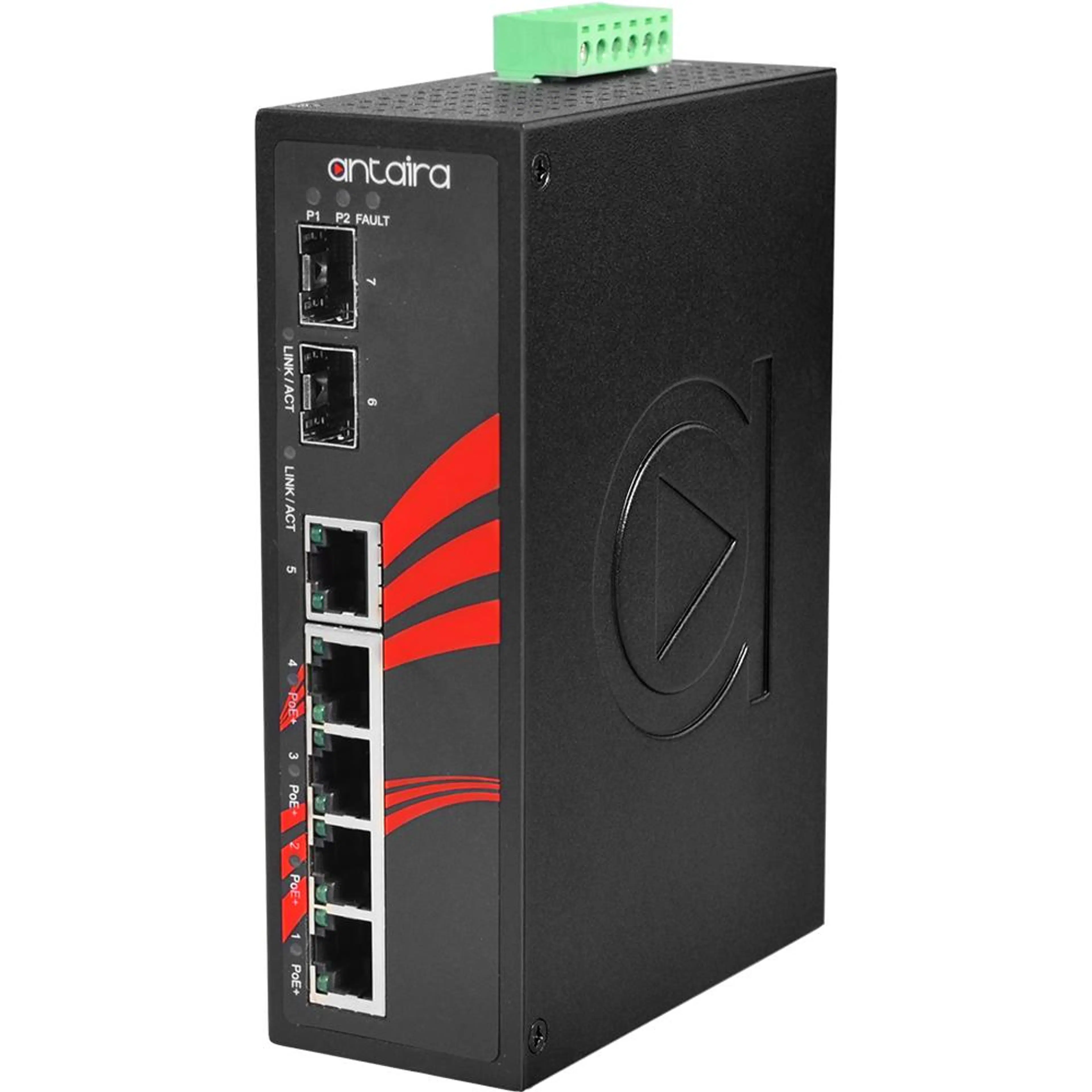 LNP-0702G-SFP-24 | 7-Port Industrial Gigabit PoE+ Unmanaged Ethernet Switch