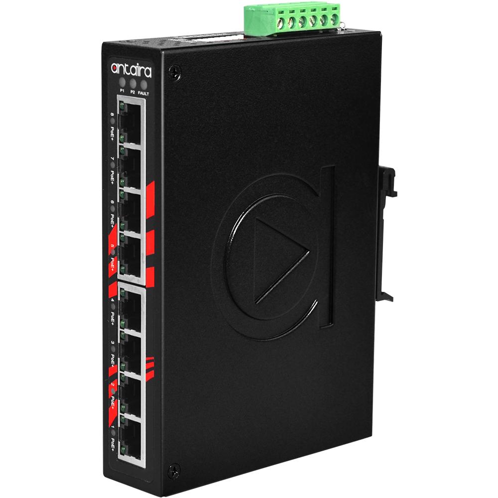 LNP-0800-T | 8-Port Industrial PoE+ Unmanaged Ethernet Switch image 1
