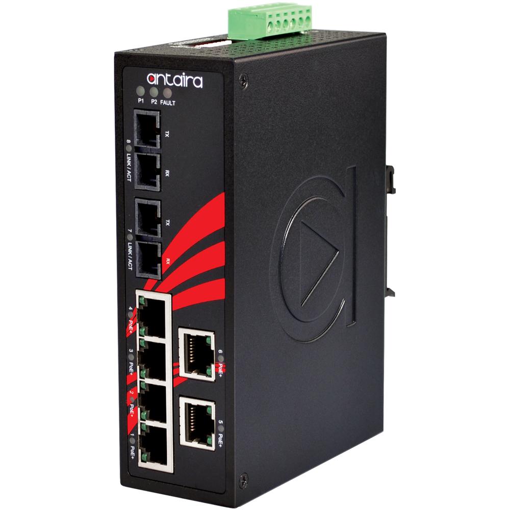 LNP-0802-M-24-T | 8-Port Industrial PoE+ Unmanaged Ethernet Switch image 1