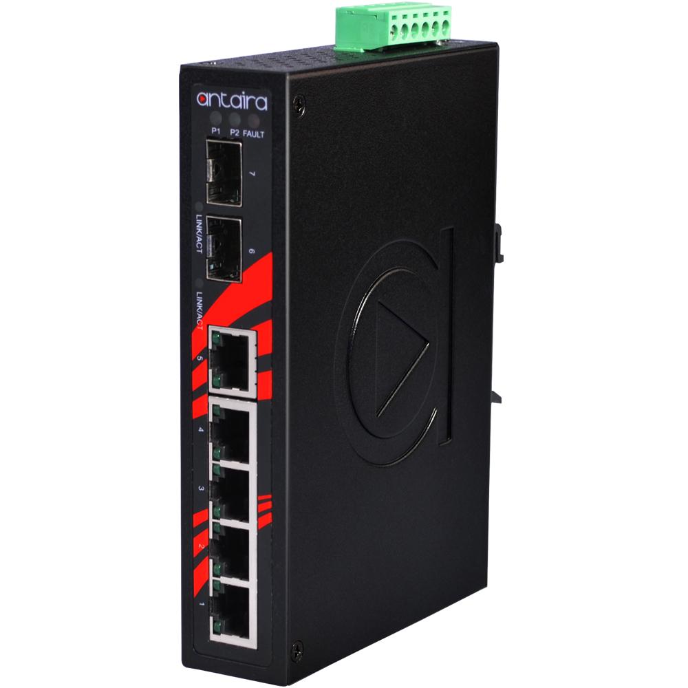 LNX-0702C-SFP | 7-Port Industrial Unmanaged Ethernet Switch image 1