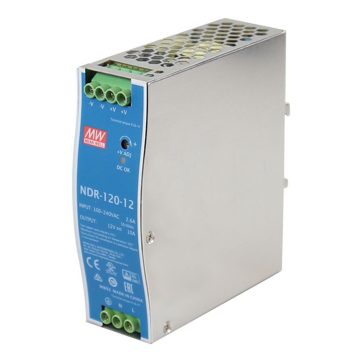 NDR-120-12 | 120 Watt 12 VDC Industrial Power Supply image 1