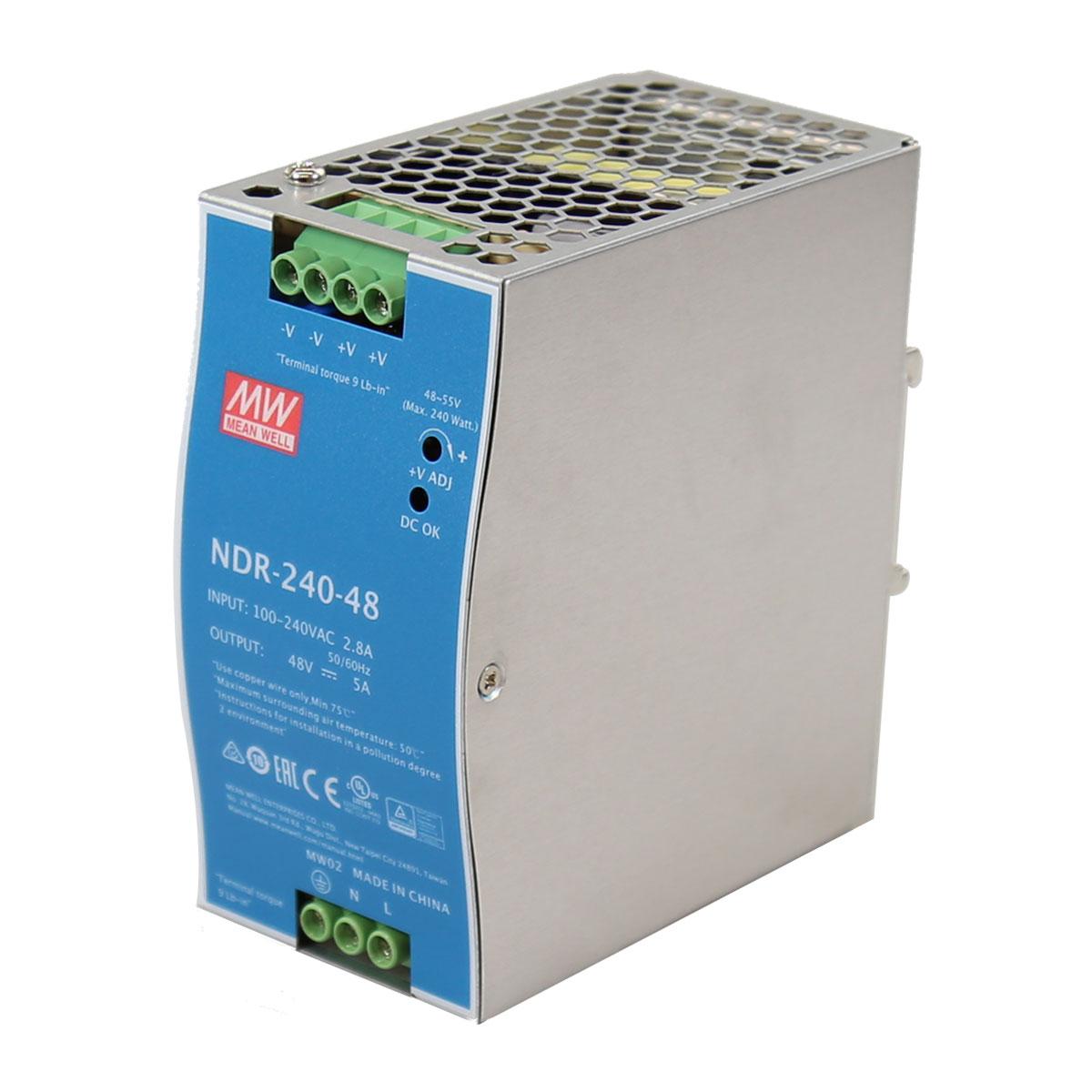 NDR-240-48 | 240 Watt 48 VDC Industrial Power Supply image 1