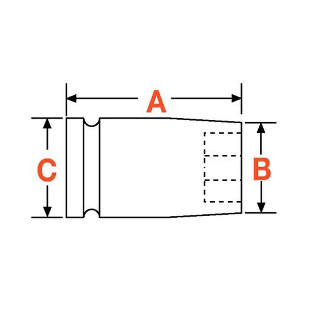 MSF-16MM35 | 1/2''fmale sq.dr.x16mm hex mag image 1