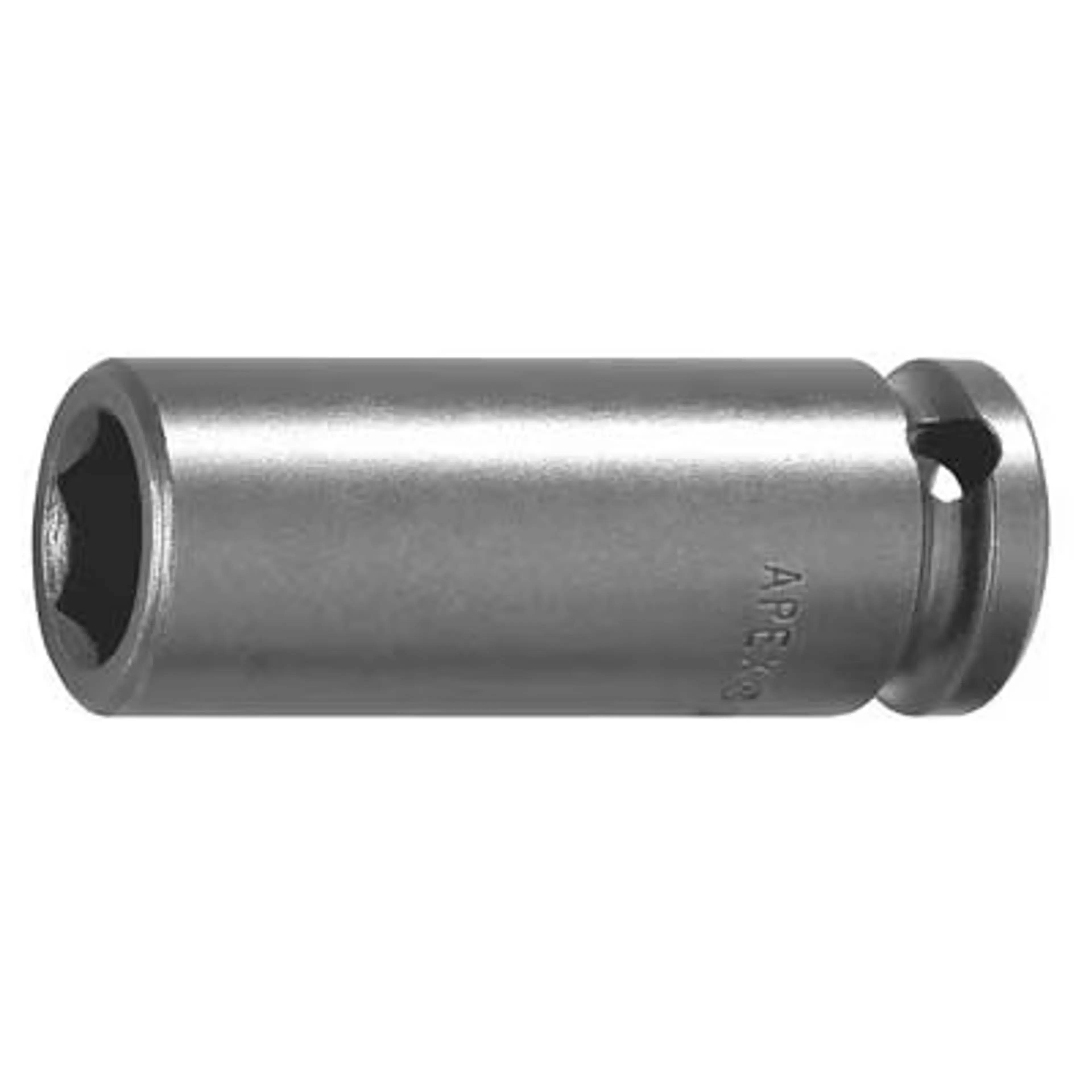 MB-1206 | 1/4'' Sq. Long Impact Socket, 3/16'', Bolt Clearance, SAE, Magnetic