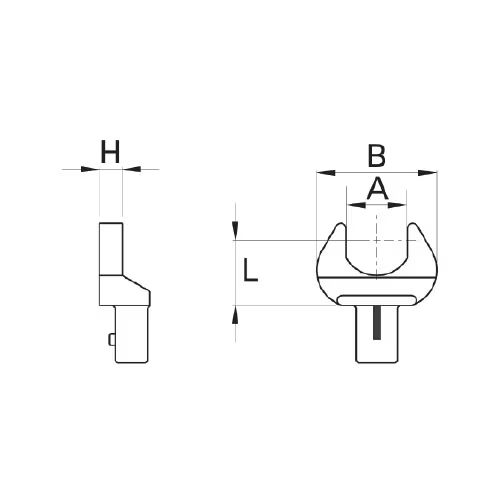 4620 0002 00 | 9x12 mm Standard Open End Fitting Tool w/ TAG, 0.87 x 0.19 in. image 1