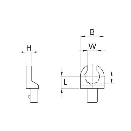 8059 0975 28 | 9x12 mm Standard Flared End Fitting Tool w/o TAG, 0.68 x 0.34 x 0.47 in. image 1
