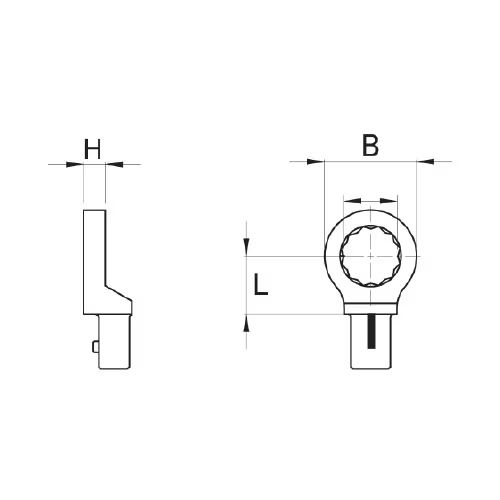 8059 0975 17 | 9x12 mm Standard end fitting tool w/o TAG Ring end, 0.68 x 0 x 0.47 in. image 1