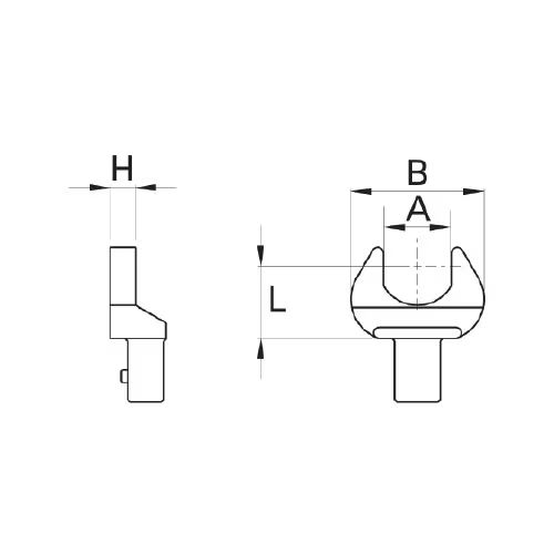 8059 0975 01 | 9x12 mm Standard end fitting tool w/o TAG Open End, 0.68 x 0 x 0.19 in. image 1