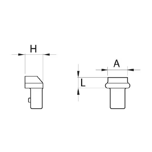 8059 0975 47 | 9x12mm Standard end fitting tool w/o TAG - Blank End, 0.31 x 0 x 0.57 in. image 1