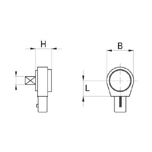 Atlas Copco Standard end fitting tool with TAG Reversible ratchet image 1