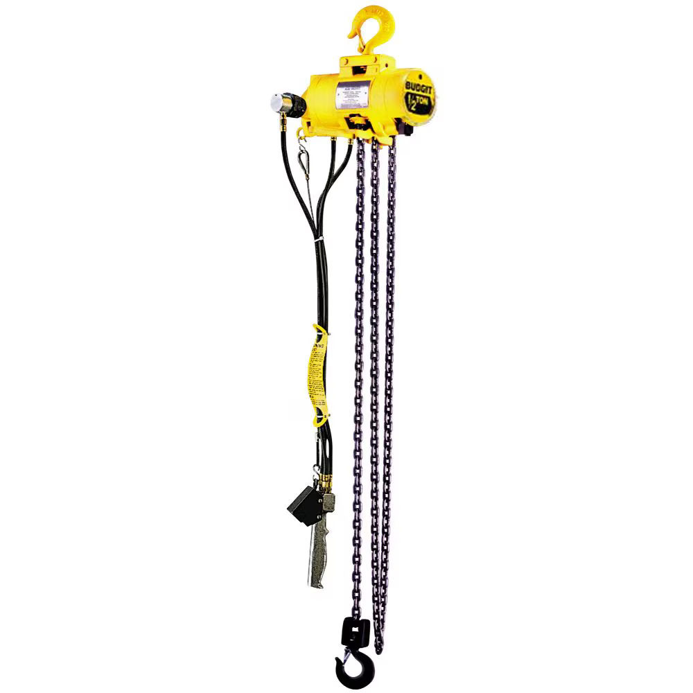 2242 | Air Chain Hoist, 3/8 Ton, 10' Lift, 60 FPM Max, Spark Resistant, Standard Link Chain, Pendant Throttle Control, Hook Suspension image 1